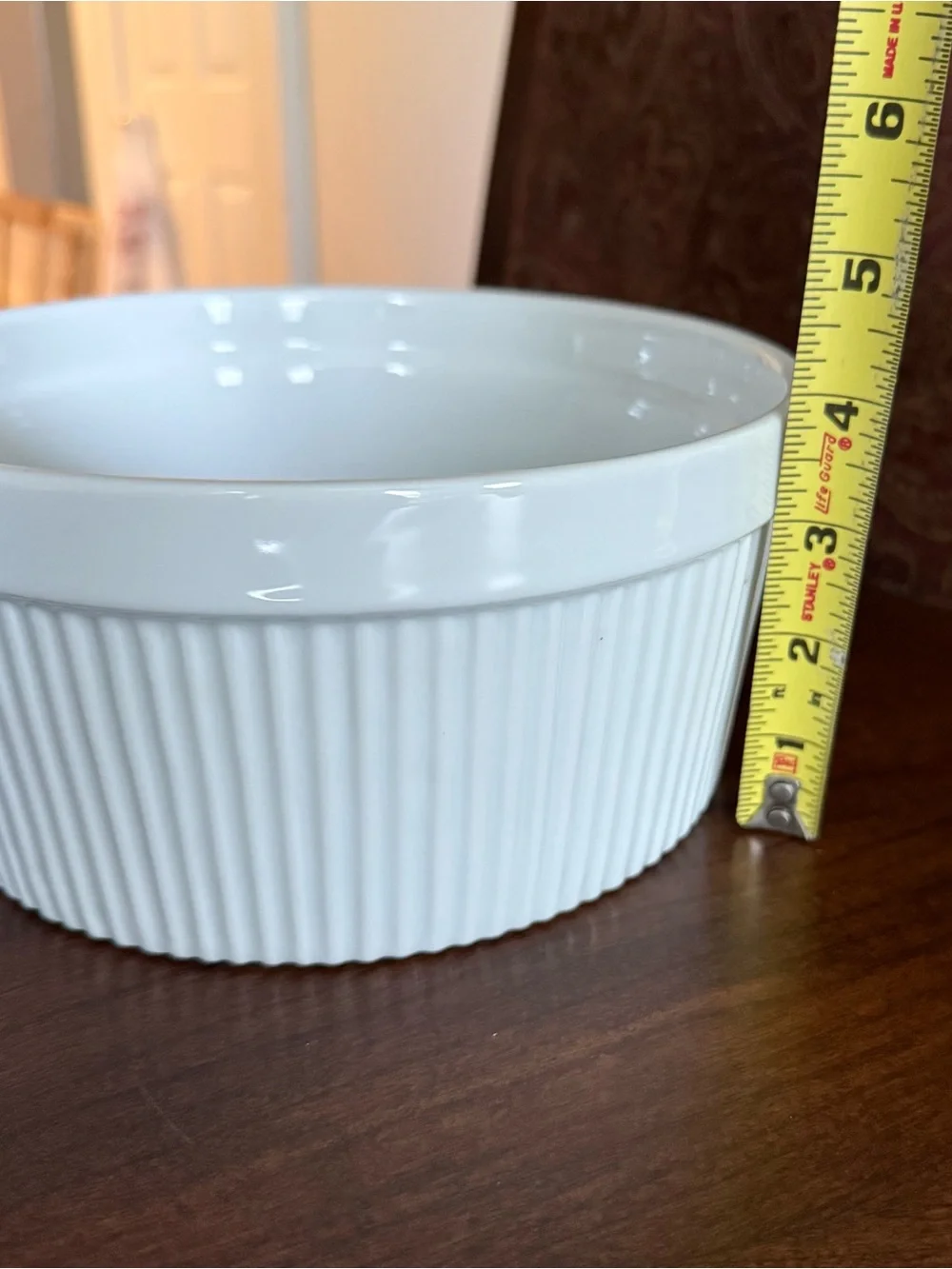 Set of 3 Vintage Pier 1 Ceramic Soufflé Bowls - Assorted Sizes 5”, 6.75” & 8”